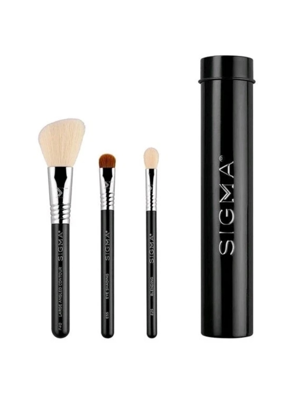 Sigma Makeup Brush Set with Pink Tube - Pink and White Brushes.
